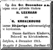 Advertentie 30-jarig huwelijk H. Leeraar en R. Kronenburg