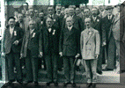 12½ jarig jubileum van de Zutphense Marktbond, augustus 1937. Op voorste rij en 3e van links, Juda Leeraar (1884), voorzitter.