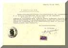 Nieuw persoonsbewijs na de oorlog van Heiman Leeraar (1917