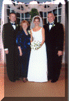 Raymond & Beverly Leerar met hun kinderen Philip & Pamela tijdens huwelijk dochter in november 2006